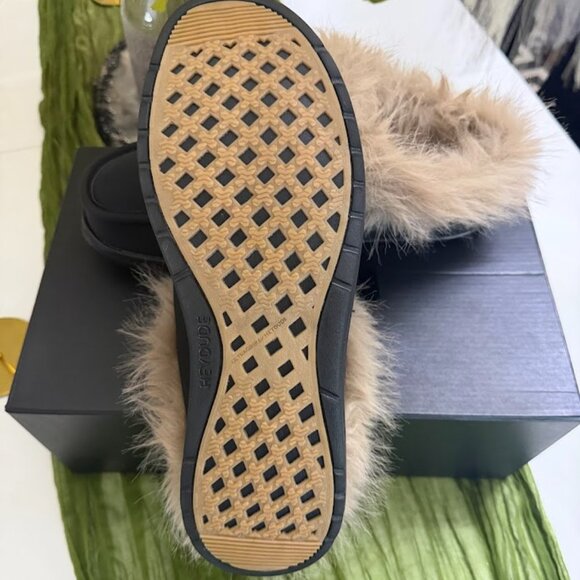 Hey Dude Wally Faux Fur Loafers Black Cozy Winter Slip On Shoes Men 11 New Box main image 5